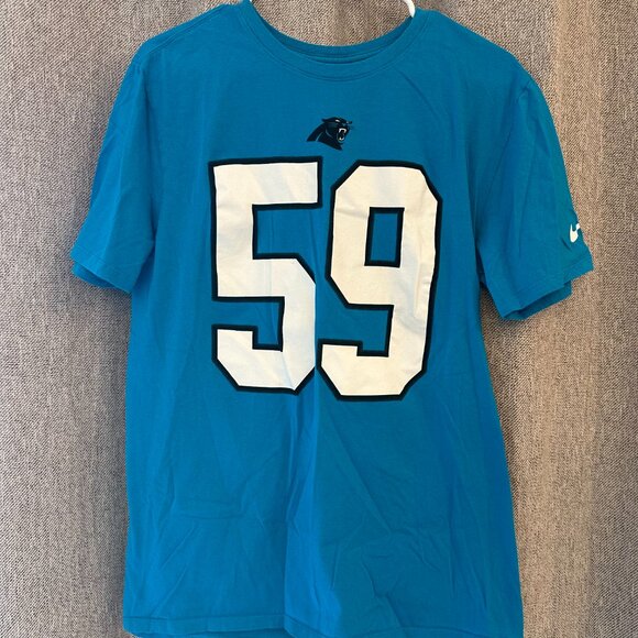🏈 Luke Kuechly Panthers T-Shirt Jersey - Picture 2 of 5